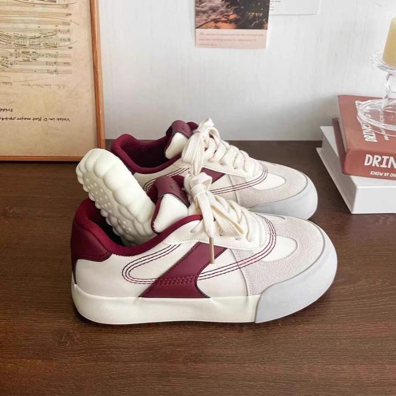 

Little white shoes women s shoes spring and autumn new student platform shoes niche versatile casual sports board shoes 35 красный