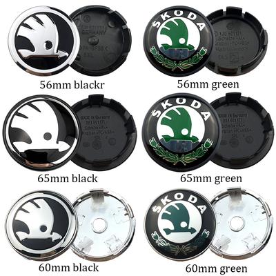 2025 Neu 4 Stück 55mm 65mm Auto Original Radnabenkappe Nabenkappe Emblem Ersatz Für Skoda Octavia Fabia Rapid Yeti Superb A5 A