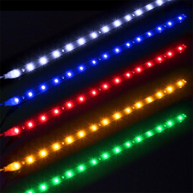 30/60CM 2835 Lamp Bead Flexible Strip Light 12V LED Strip Light Car DRL Lamp Waterproof Car& Motorcycle Tear Eye Light Big Power