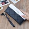 Women's Long Zipper Plaid Clutch Wallet with Tassel - Large Capacity Card Holder & Phone Bag