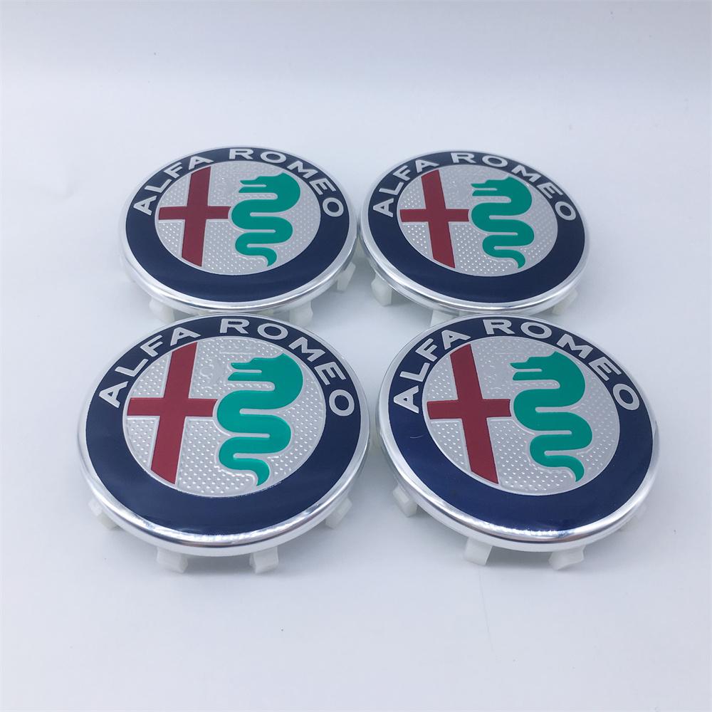 4 szt. 60 mm 10-pinowe Nakładki na środek koła Emblemat Pokrywa piasty Felgi Logo Dekielek piasty Akcesoria samochodowe Do Alfa Romeo Mito 147 156 159 166