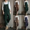 Spring Corduroy Solid Color Casual Long Overalls