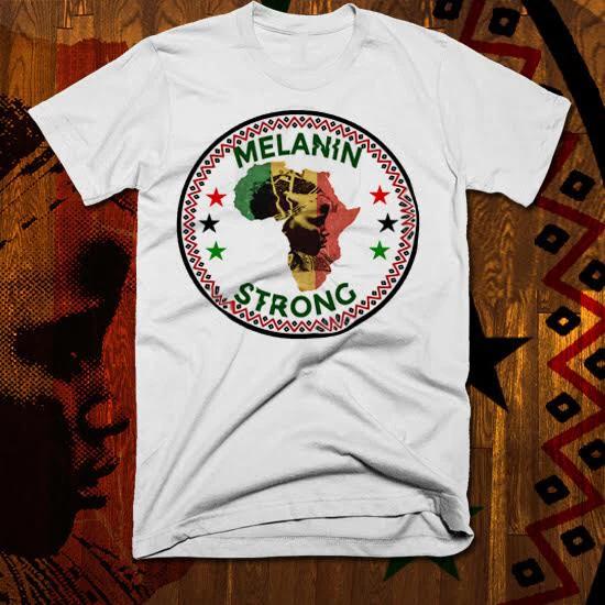 African Map T-Shirt Black History Month Melanated Ankh Wakanda Pride New, cotton XL