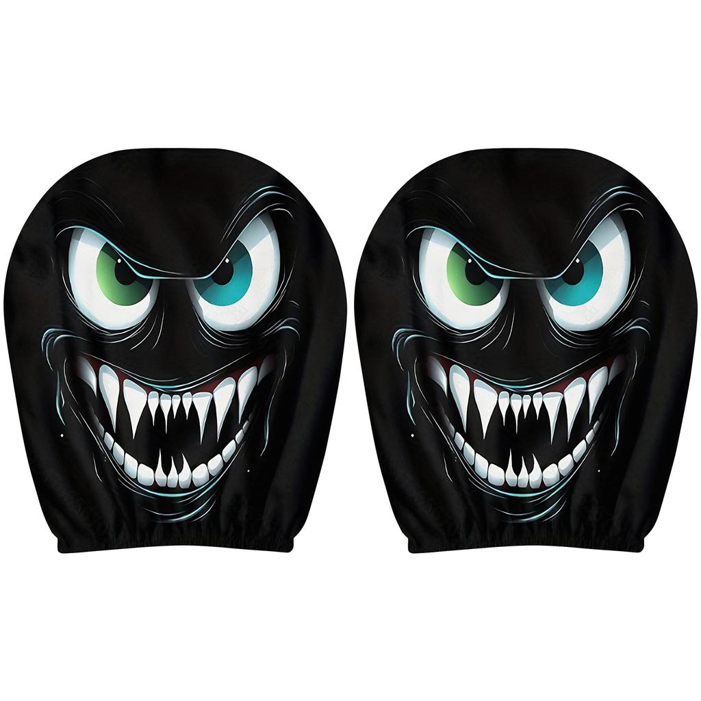 1 Pair Halloween Car Headrest Covers Automobile Headrest Protector for Auto Front Seat Rest Decoration Interior Car Accessories