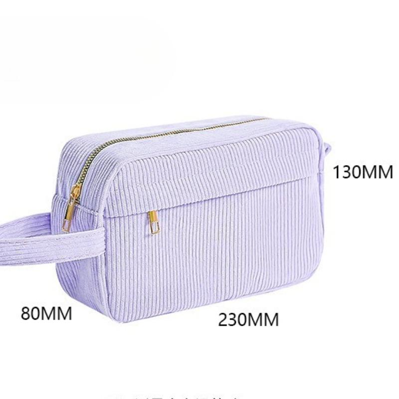 Koreaanse Versie Eenvoudige Corduroy Dopamine Etui Opbergtas, High-end en Hoge Esthetische Waarde, Etui met Grote Capaciteit