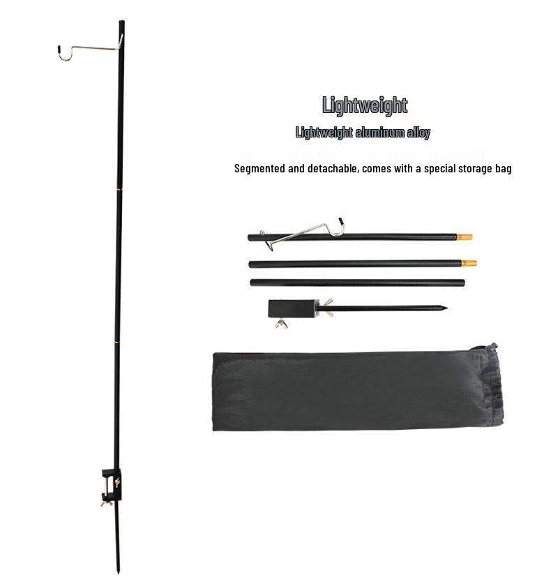 Portable Aluminum Camping Light Stand - Folding Outdoor Lamp Pole