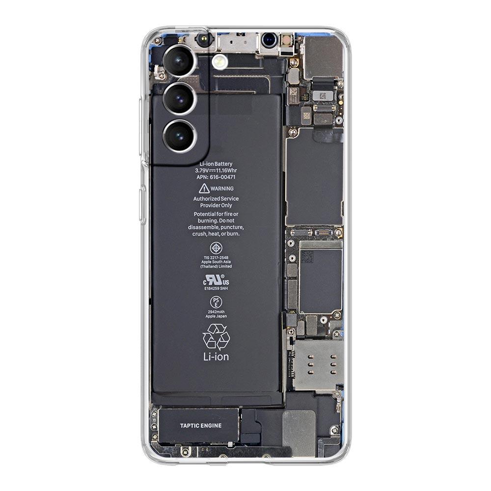 Transparente Handyhülle für Samsung Galaxy S25 S24 S23 S22 S20 S21 FE Ultra S25 Edge Plus Hüllen Hauptplatine Muster