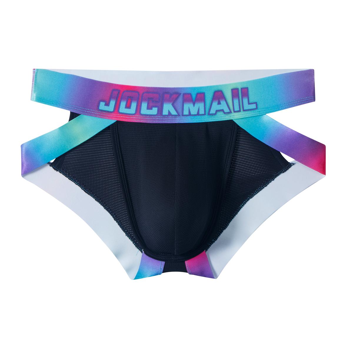 

Трусы JOCKMAIL, дышащее спортивное мужское нижнее белье из нейлоновой сетки с низкой талией XL чёрный