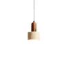 Yellow Travertine Stone Pendant Lamp: Japanese Wabi-Sabi Style for Bedroom or Restaurant