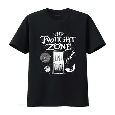 The Twilight Zone T Shirt  Sizes SER 192333 Vintage Washed Streetwear Casual Slightly Designer Clothes Top For Everyday Wear