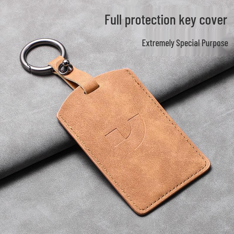 Ji Yue 01 Card Key Case: High-End 2023 Leather Protective Cover with Buckle
