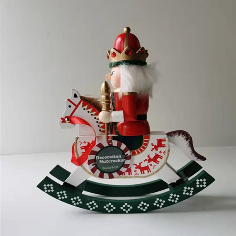 

Wooden Handicrafts Ornaments Christmas Decorations Desktop Walnut Clips Ornaments Walnut Soldiers Rocking Horses Ornaments
