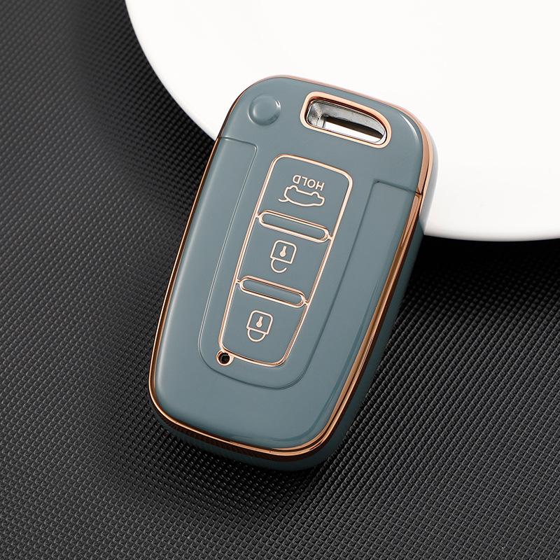 Hyundai Elantra 12th Gen, ix35, Sonata 8 Key Cover - Drop-Proof Protection with Full Shell and Buckle.