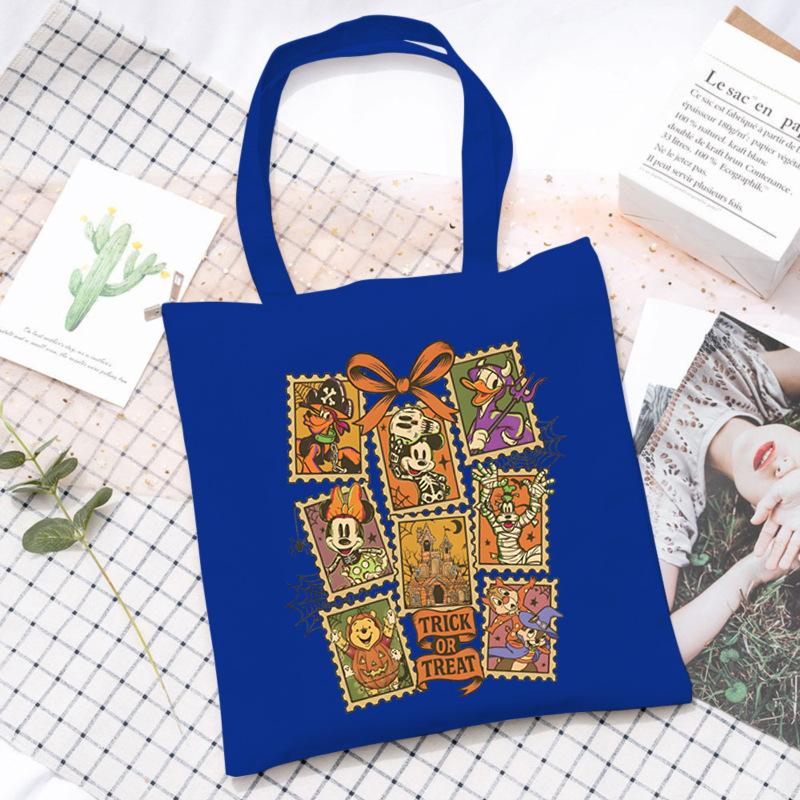 Halloween Printed Shoulder Bag Female Large Capacity Student Canvas Bag Tutoring Shopping Bag