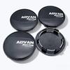 4pcs 69mm Advan Logo Emblem Badge Car Wheel Center Caps Wheel Hub Dust Cover Clips 56mm Rim Hubcaps Replace Car Accessories