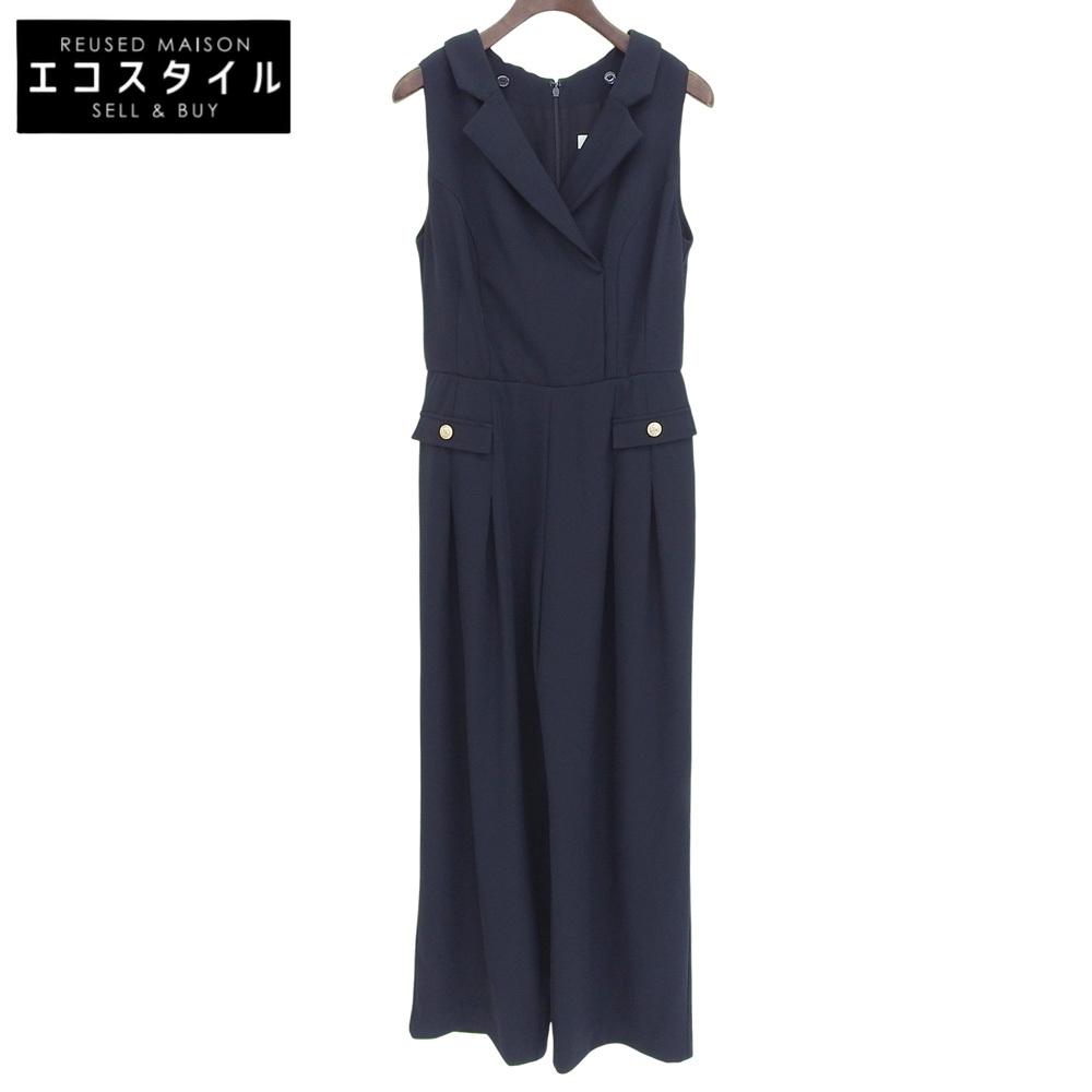 Her Lip To Excellent Condition Louvre Ribbon Jumpsuit, Women's, Navy, Size S Dress S NavyUsed