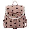 Schoolbag1011 summer new lace women's backpack sweet sister Korean polka dot casual retro foreign style small backpack