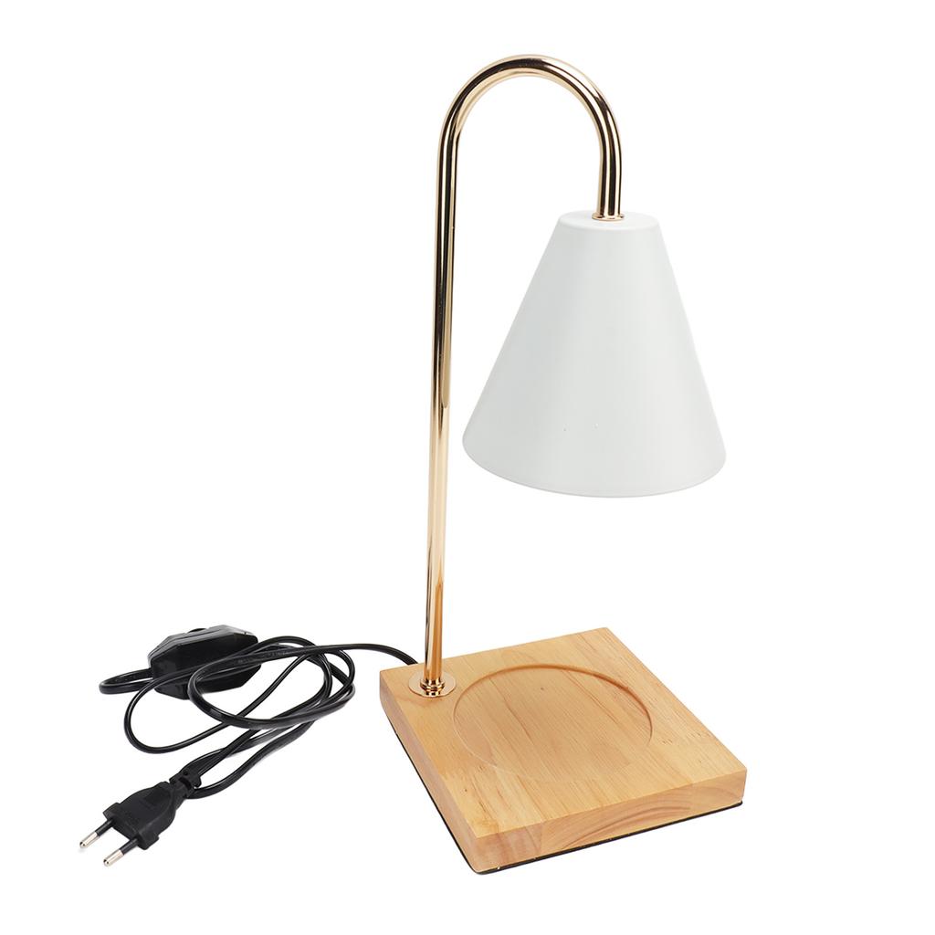 Candle Warmer Lamp Dimmable Smokeless Decorative Aroma Candle Wax Melting Light with Wooden Base