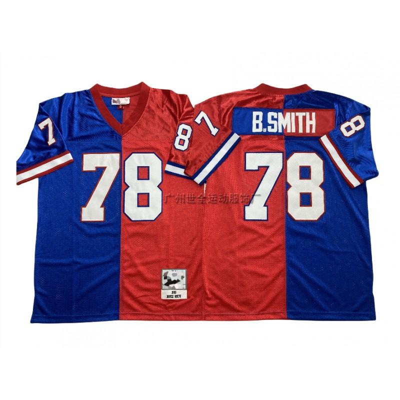 Retro Buffalo Bills Football Jersey Mens Short Sleeve Cotton Blend Sports Tee Vintage Style