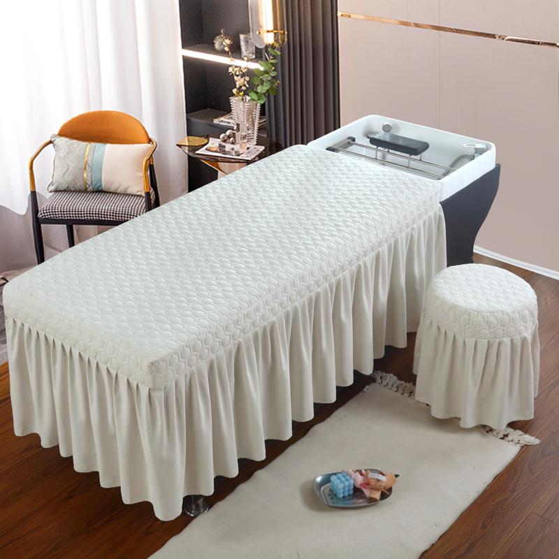 Beauty Salon Bed Skirt Hair-washing Bed Cover Massage Table Bed Cover Sheet Bedskirt SPA Treatment Table Cover