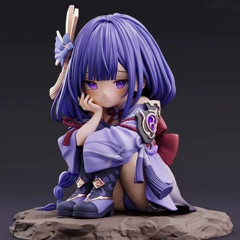 Q Version Raiden Shogun Figure Model Game Genshin Impact Cute Doll Anime Cosplay Accessories Collection Gifts for Friends