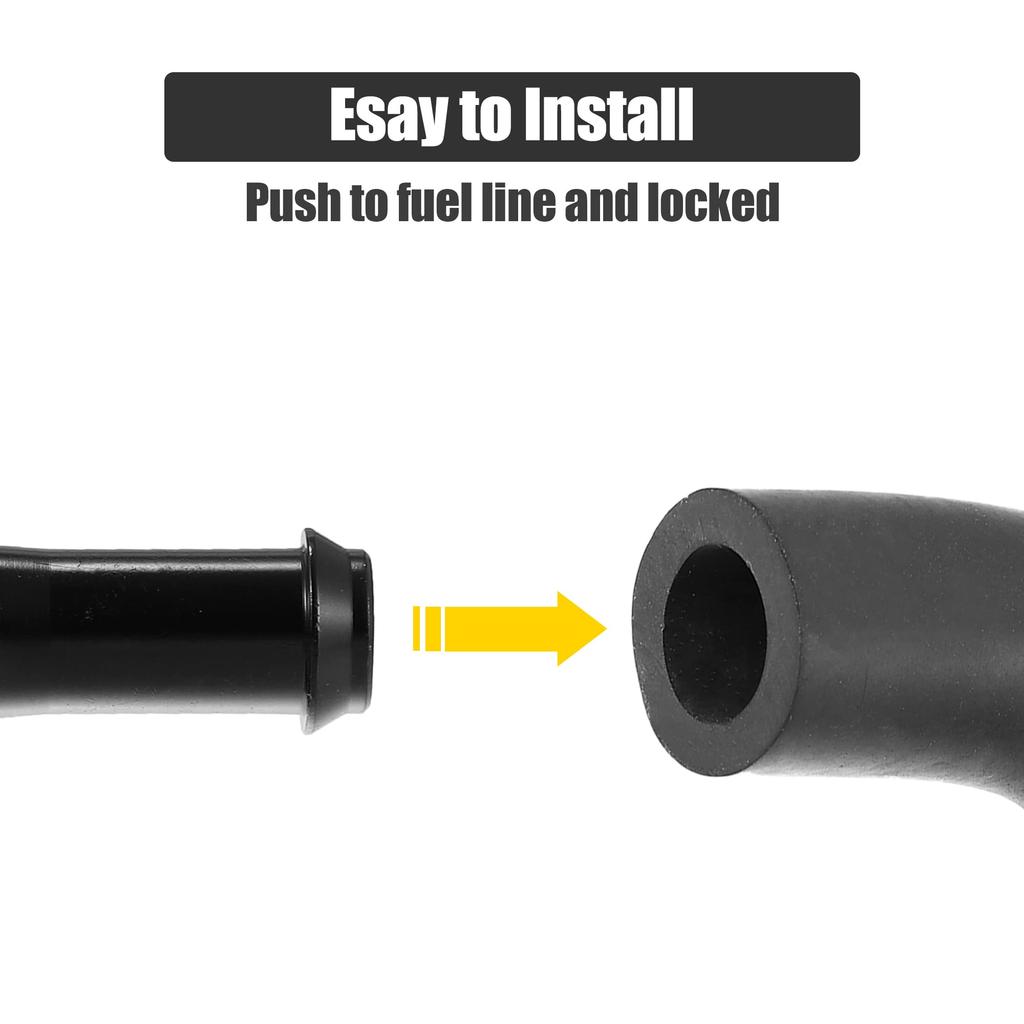 uxcell Car Fuel Hose Fitting Adapter 90° Female AN6-9.5mm Swivel Hose Barb Fitting Aluminum Alloy Black