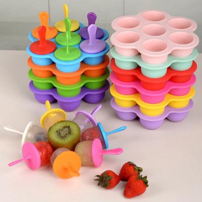 7 găuri pentru înghețată gheață găuriți forma din silicon de calitate alimentară găuri de gheață pentru gheață instrumente pentru suplimente alimentare pentru copii Accesorii pentru shake-uri de fructe