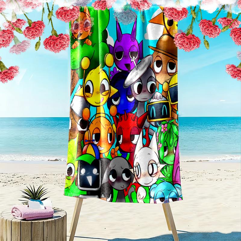 Dandy's World 2D Flat Print Beach Towel, Large Soft Quick Dry Towel for Beach Camping SwimmingZSTJ0915030