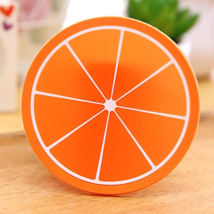 Anti-slip Heat-insulating Creative Fruit Soft Glue PVC Anti-slip And Anti-scalding Table Mats Cup Mats