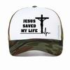 Jesus Saved My Life Hat Christian Baseball Cap Printed Dad Hat Unisex Women Unisex Hats Mesh Breathable Snapback caps