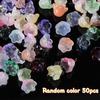50Pcs/Bag 7X12Mm Colorful Bellflower Lampwork Beads Caps Glass Spacer Beads For Jewelry Making Diy Handmade Bracelets Hairpin