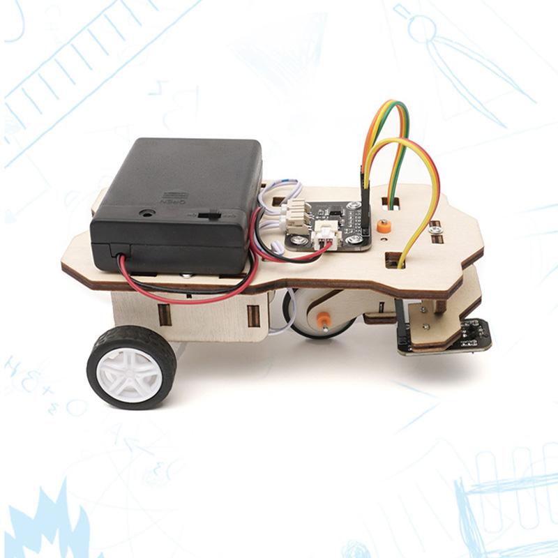 Intelligent Tracking Vehicle, Track Finding and Obstacle Avoidance, Scientific Manual Full Set of Children's Educational Toys