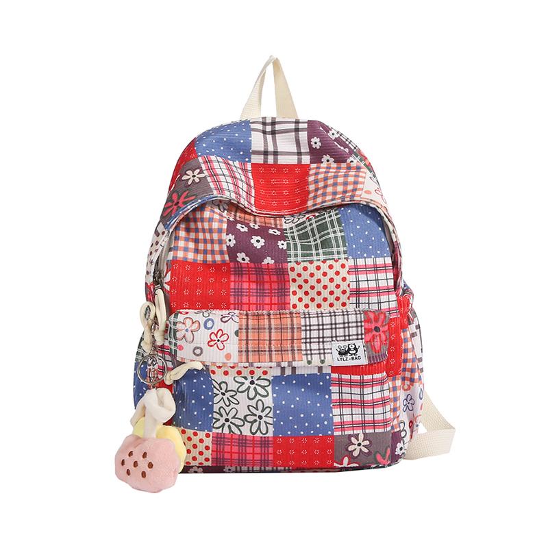 

Цветной дорожный рюкзак для женщин, большой вместимости, школьный рюкзак для студентов Small разноцветный