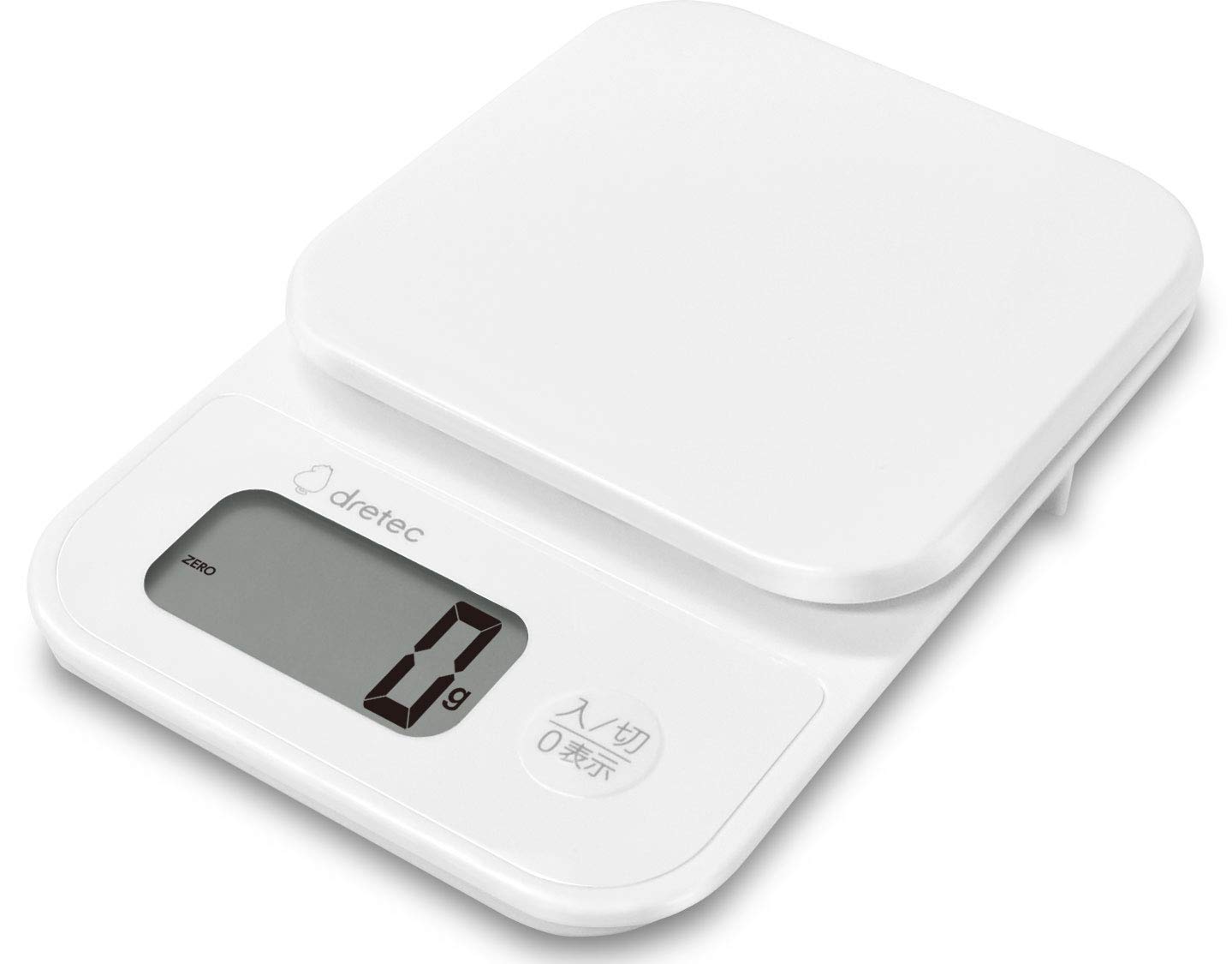 

2019 New Model dretec Digital Kitchen Scale, Fast Start-Up Time, 2kg/1g Increments, Tare, Large Screen, White