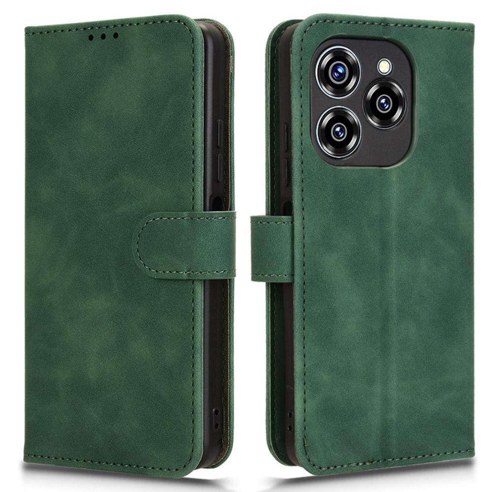 For Oukitel C50 Leather Case Skin-Feel Anti-Drop Wallet Flip Phone Cover A