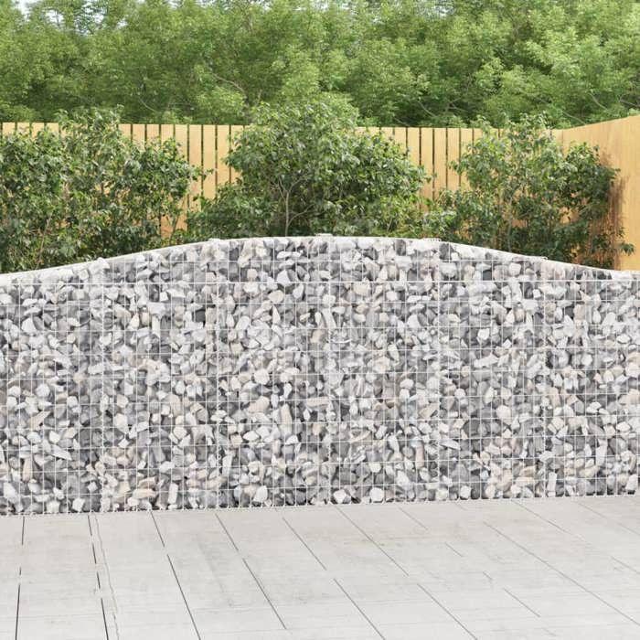 VidaXL 6x Arched Gabion Baskets Arched Gabion Cages Gabion Walls Garden Fences Terrace Outdoor 3145830