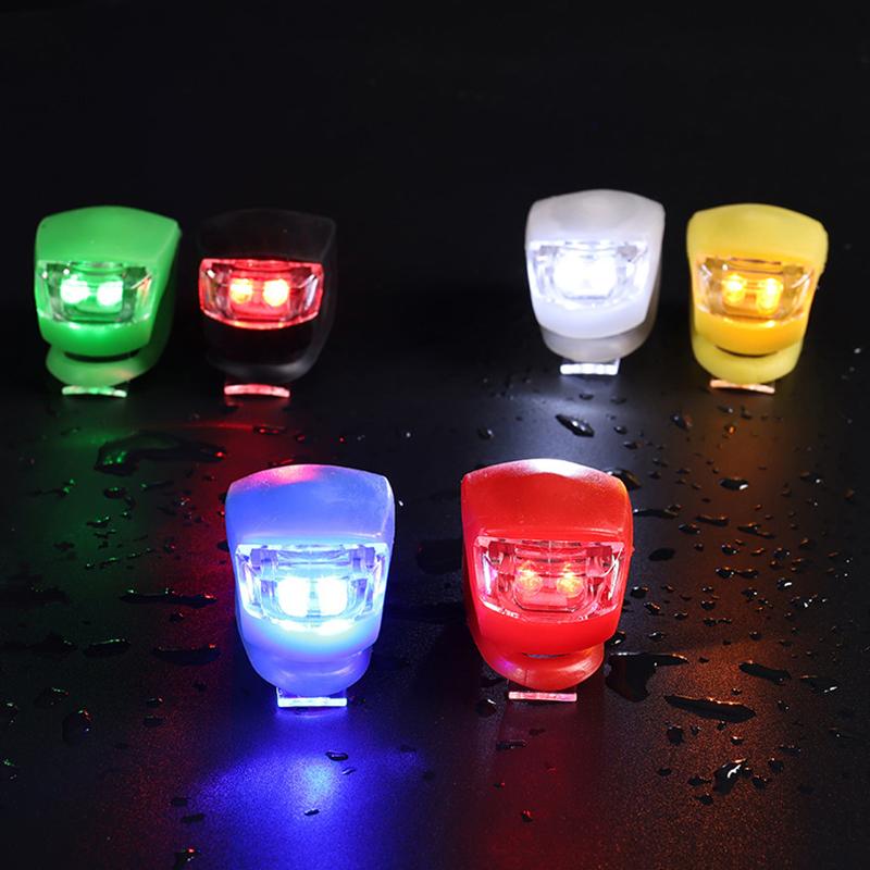 Silicone Bicycle Light Mountain Bike Led Front And Rear Wheel Light Waterproof Flashlight Cycling Safety Warning Light