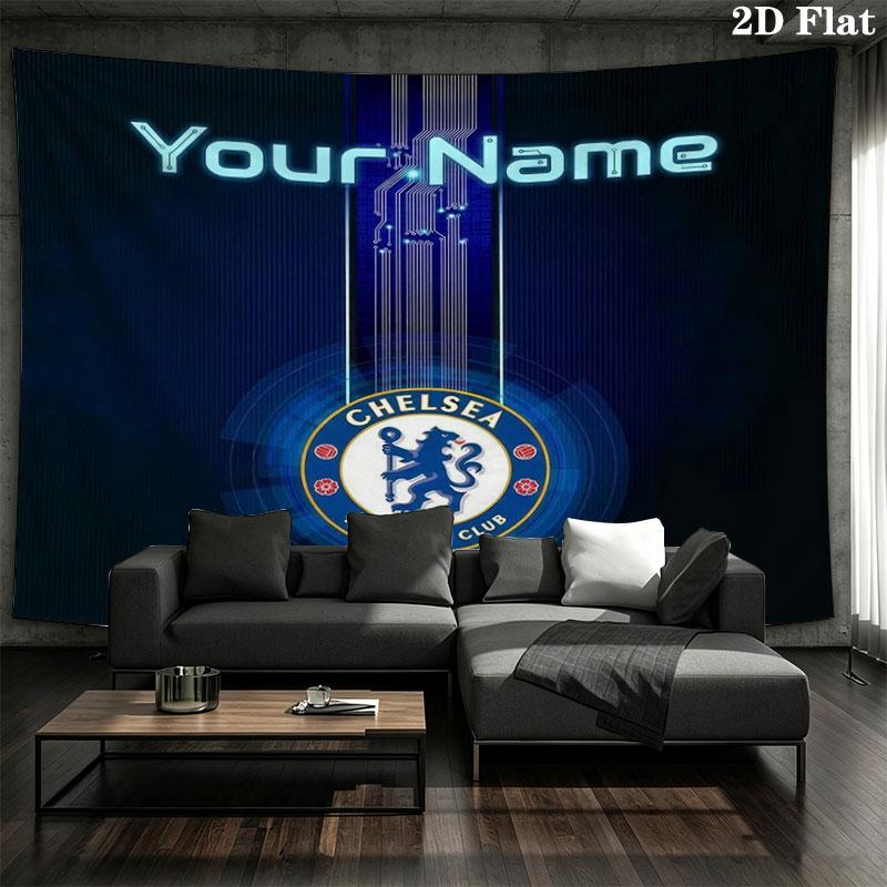 Chelsea F Custom Name Wall Tapestry Aesthetic Wall Hanging Printed Fabric Blanket Decorative Tapestries for Bedroom Living Room Home Decor