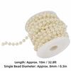8mm Size Pearl Beads Garland White Faux Pearl Pearl Bead Roll Beige Color 10M Beads Garland Floral Centerpieces
