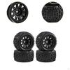 4 Pieces 1/18 RC Car Wheels and Tires Accessories Portable, Sturdy Easy to Install Direct Replaces,