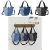 Denim Casual Bucket Bag With Breathable Fabric For Unisex Daily Use