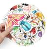 50pcs Cartoon Insect Stickers: Trendy, Waterproof, Decorative for Suitcases & Laptops