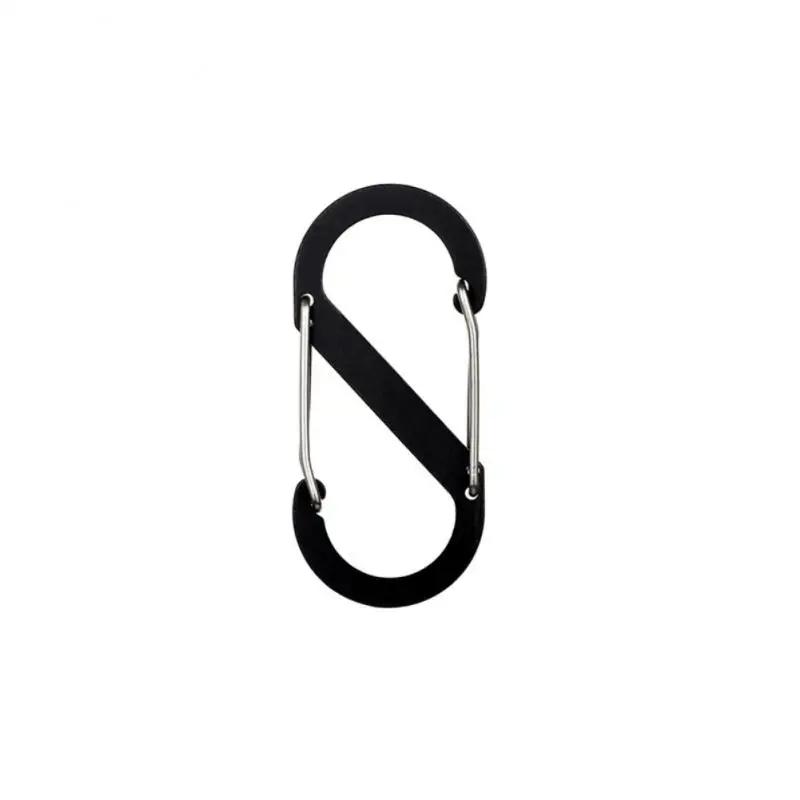 1pc S Type Carabiner With Lock Backpack Buckle Aluminum Alloy Outdoor Camping Small-sized S-shaped Climbing Buckle S-shaped