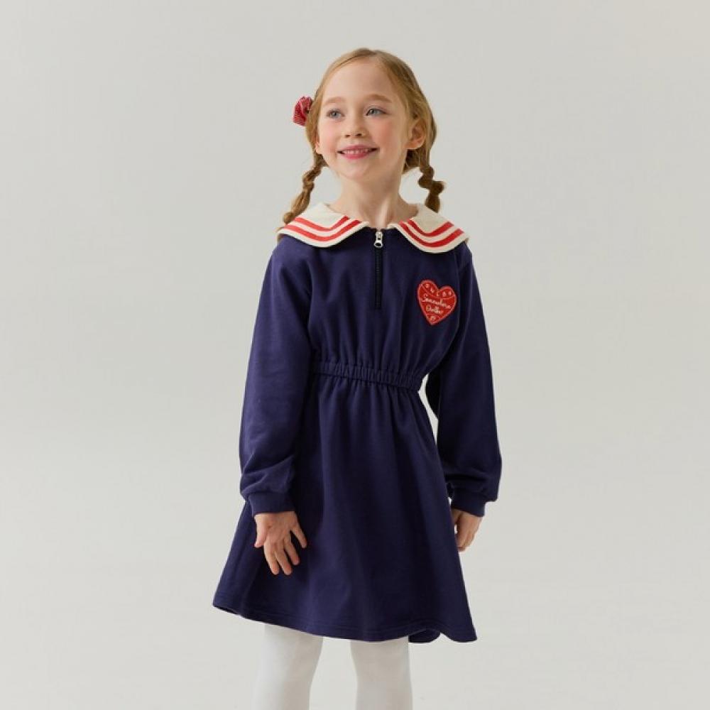 

Olivean Sailor Half Zip Collar Dress 2color navy/110