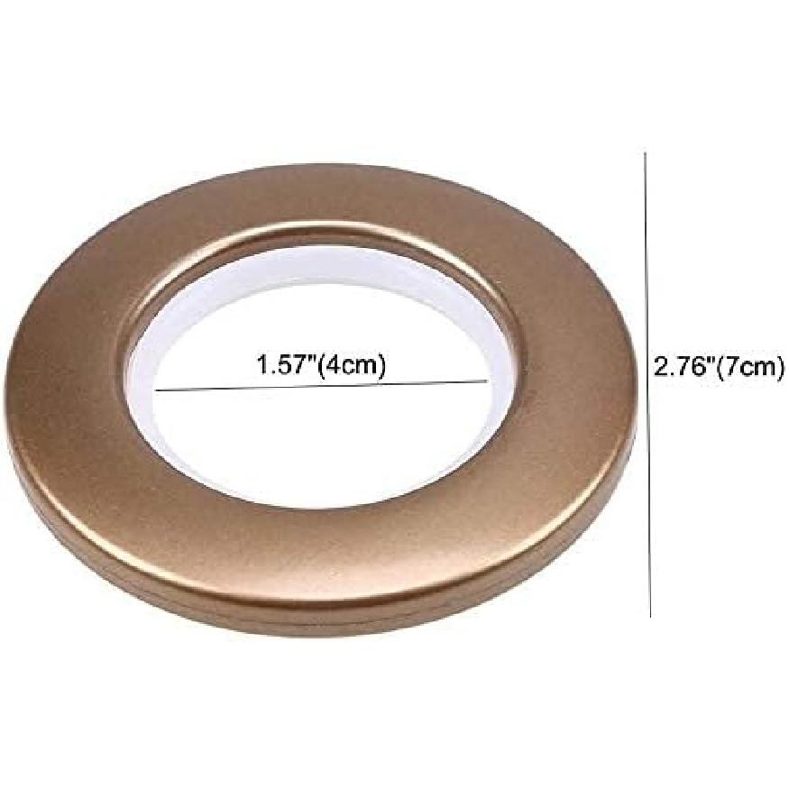 32 Pack Curtain Grommet, Home Sewing Depot Fast-Set Plastic,Inner Diameter 1-9/16"(40mm) Curtain Eyelet Rings Nanoscale Low Noise Roman Ring (Brown)