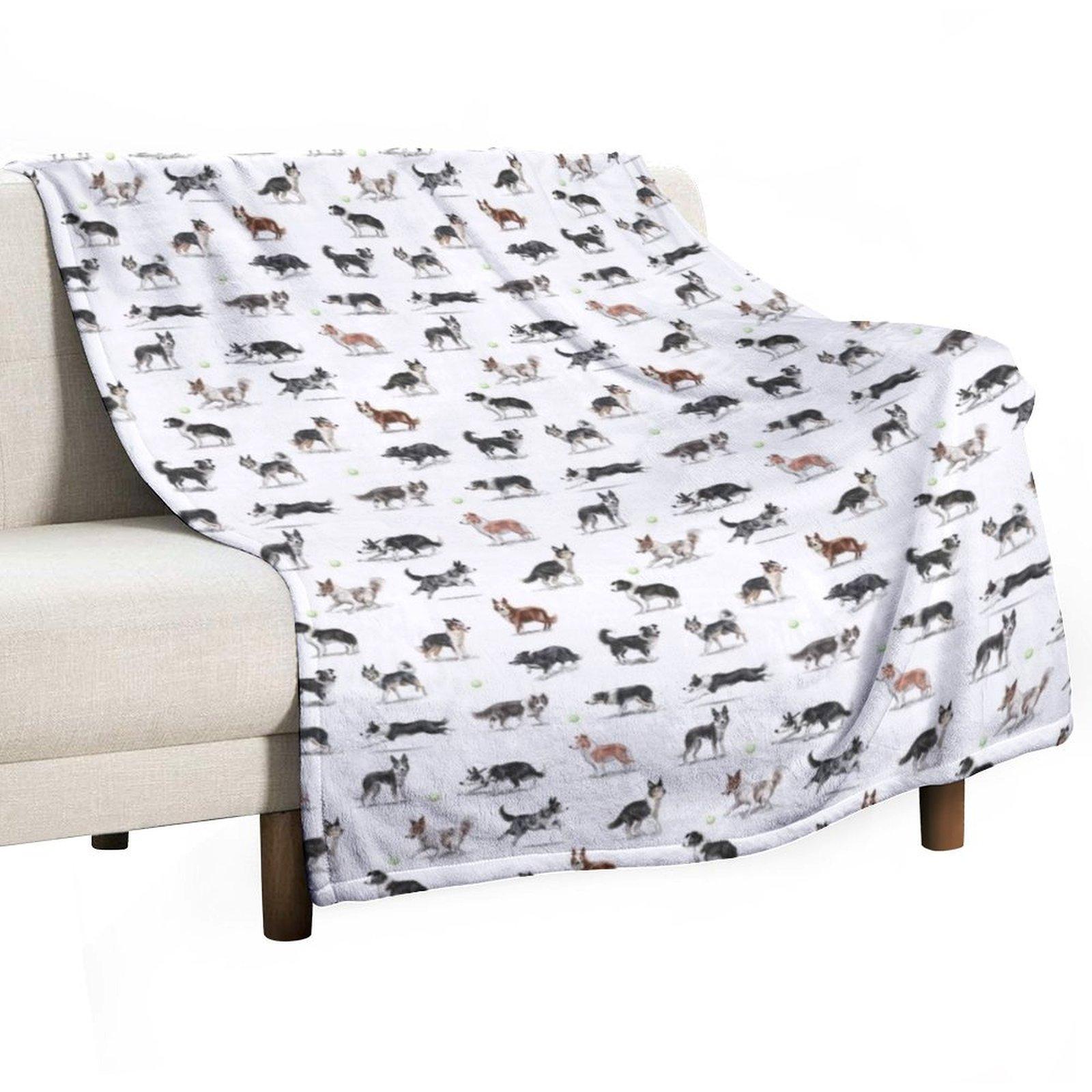

Border Collies Throw Blanket cosplay anime Luxury Throw Fashion Sofas Polar Blankets 30x40in