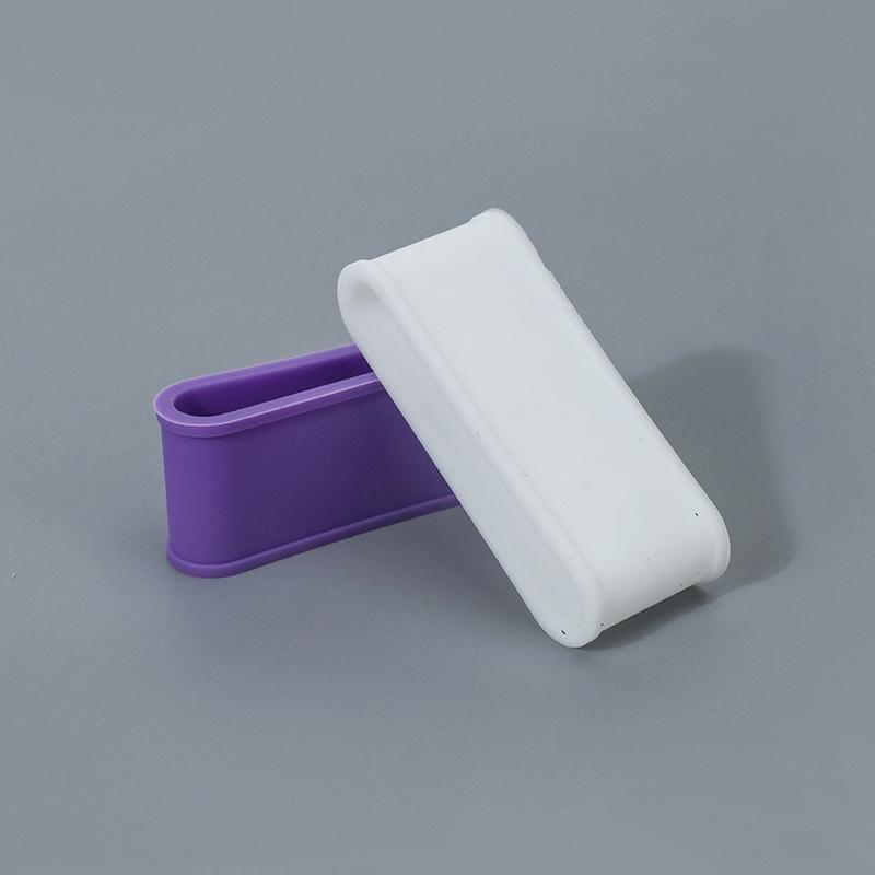 8 buc Inel de etanșare anti-alunecare din silicon Formă plată Mâner rachetă pickleball Overgrip Protecție capăt Banderolă fixare buclă