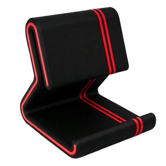 yangyizhi 3D Printed Phone Stand, Colorful Line Holder with Anti-Slip Base, Multi-Angle Adjustable, Horizontal Vertical Use, Lightweight Desktop