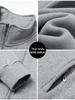 Men's Plus Size Fleece-Lined Stand Collar Cardigan Jacket - Thick, Loose, Casual, Versatile Winter Sweatshirt