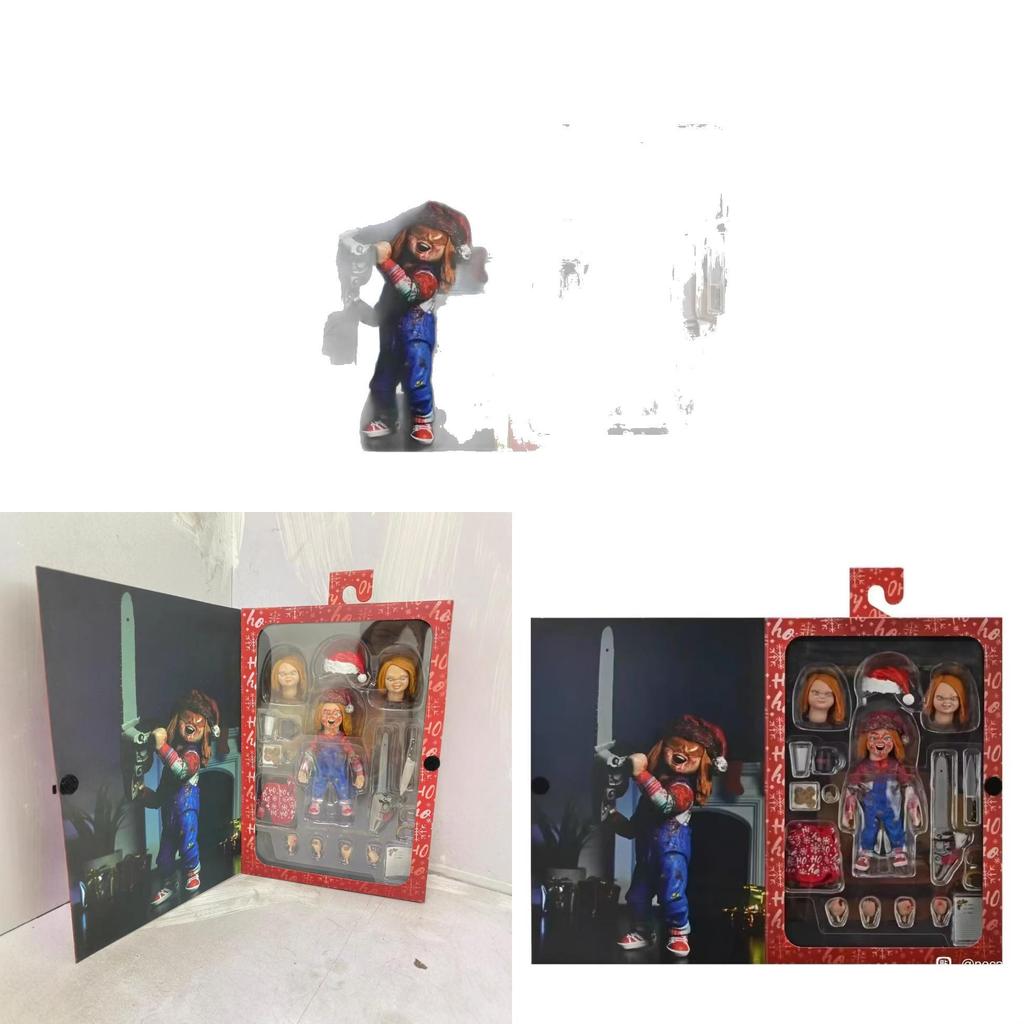 Childs Play Chucky Christmas Edition Pvc Figurine With Articulated Joints For Collectors